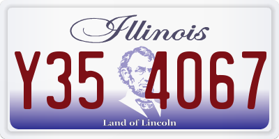IL license plate Y354067