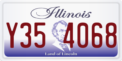 IL license plate Y354068