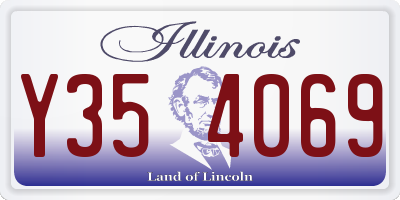 IL license plate Y354069