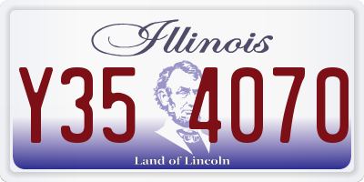IL license plate Y354070
