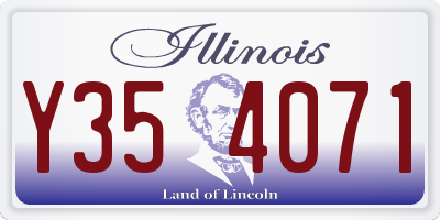 IL license plate Y354071
