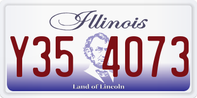 IL license plate Y354073