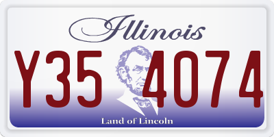 IL license plate Y354074