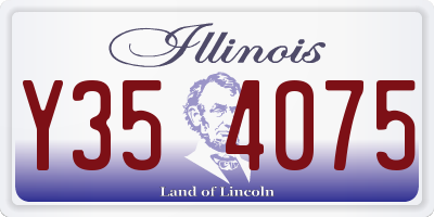 IL license plate Y354075