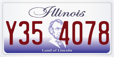 IL license plate Y354078