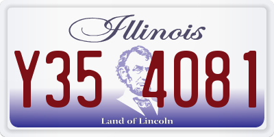 IL license plate Y354081