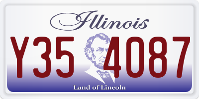 IL license plate Y354087