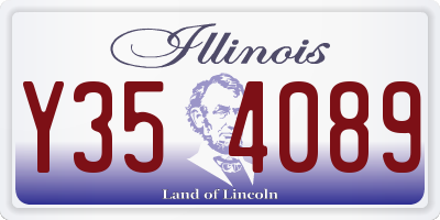 IL license plate Y354089