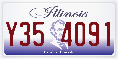 IL license plate Y354091