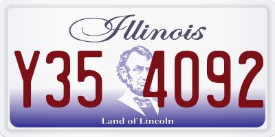 IL license plate Y354092