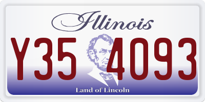 IL license plate Y354093
