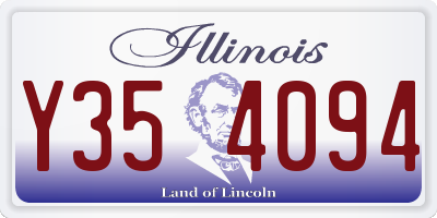 IL license plate Y354094