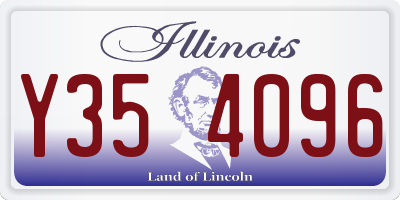 IL license plate Y354096