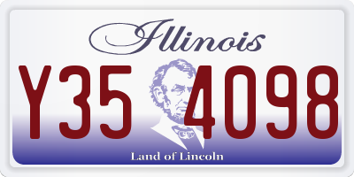 IL license plate Y354098