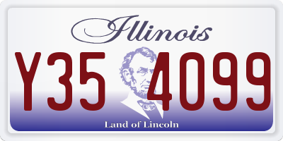 IL license plate Y354099