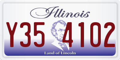 IL license plate Y354102