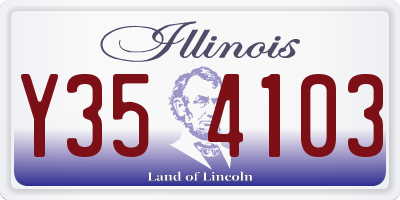 IL license plate Y354103