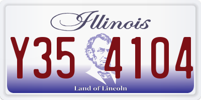 IL license plate Y354104