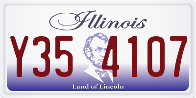 IL license plate Y354107
