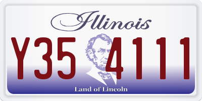 IL license plate Y354111