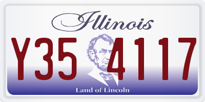 IL license plate Y354117