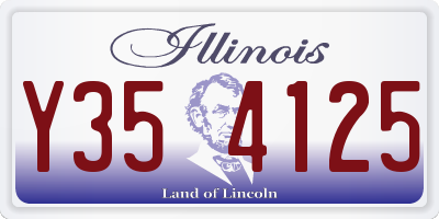 IL license plate Y354125