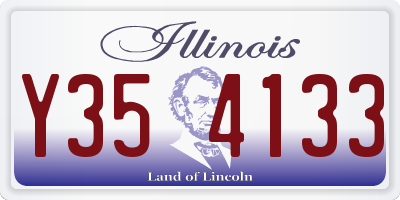 IL license plate Y354133