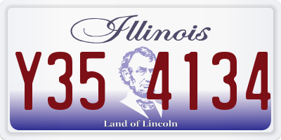 IL license plate Y354134