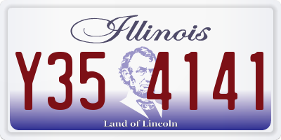 IL license plate Y354141