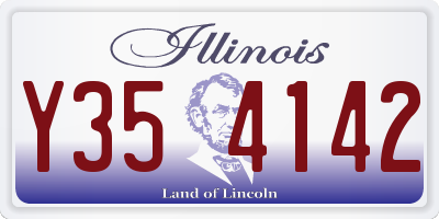 IL license plate Y354142