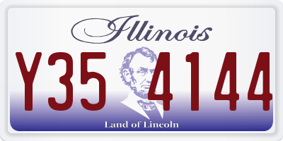 IL license plate Y354144