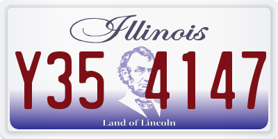 IL license plate Y354147