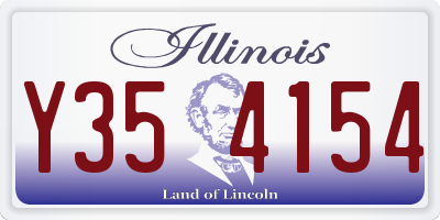 IL license plate Y354154
