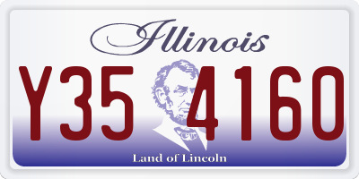 IL license plate Y354160