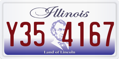 IL license plate Y354167