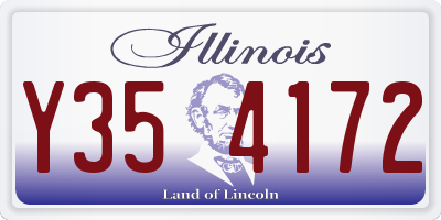 IL license plate Y354172
