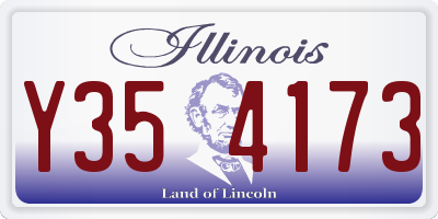IL license plate Y354173