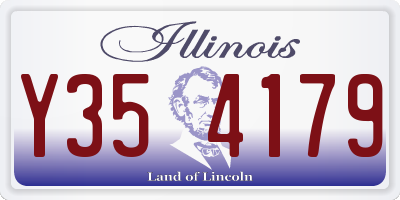 IL license plate Y354179