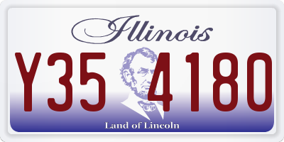 IL license plate Y354180