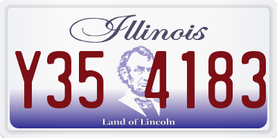IL license plate Y354183