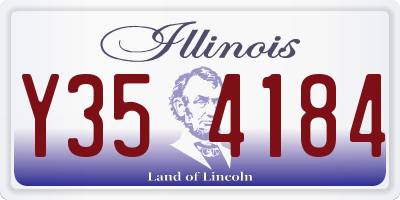 IL license plate Y354184