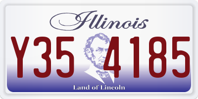 IL license plate Y354185