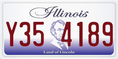 IL license plate Y354189