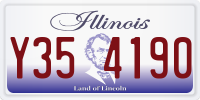 IL license plate Y354190