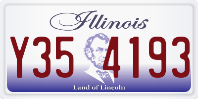 IL license plate Y354193
