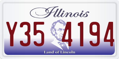 IL license plate Y354194
