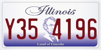 IL license plate Y354196