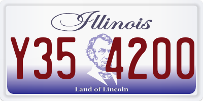 IL license plate Y354200