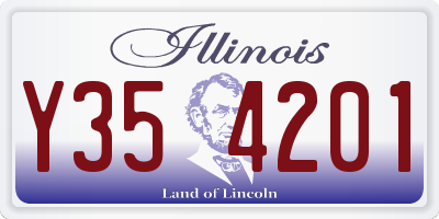IL license plate Y354201