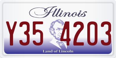 IL license plate Y354203